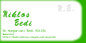 miklos bedi business card